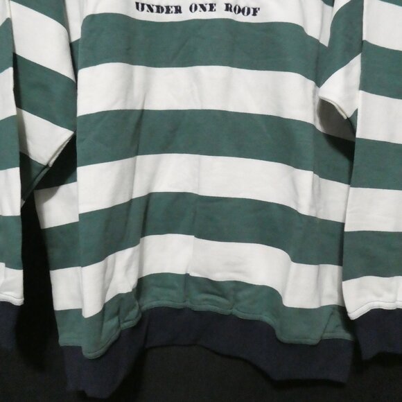 DOUBLE DUTY | large | Green and White Striped Crew Neck Sweatshirt | NWOT - Picture 8 of 16